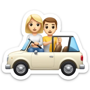 Me whit a friend driving sticker