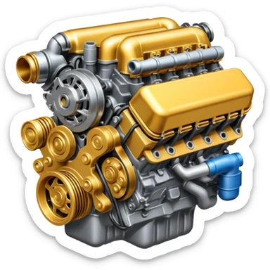 Car engine sticker