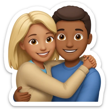 couples hug sticker