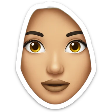Kardashian face sticker