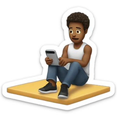 Me watching my phone while waiting my friend to answer my reels sticker