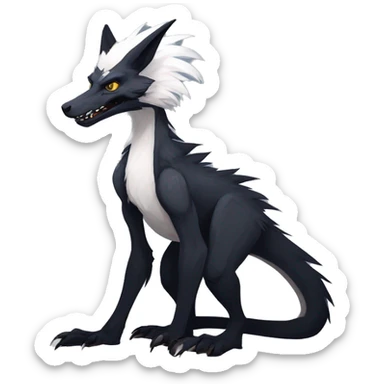 Cool Edgy Modern Vernid-Sergal species by LiLaiRa full body sticker