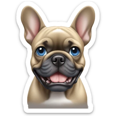  Ashy tan  French bulldog with blue eyes  sticker