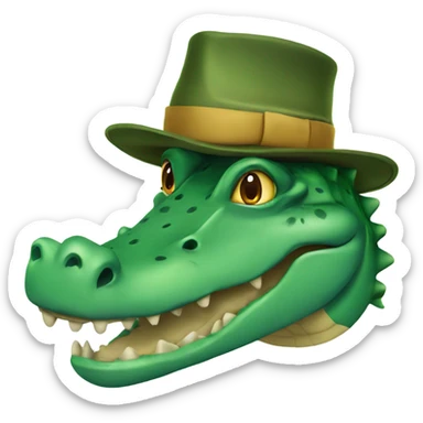 Croc with hat sticker