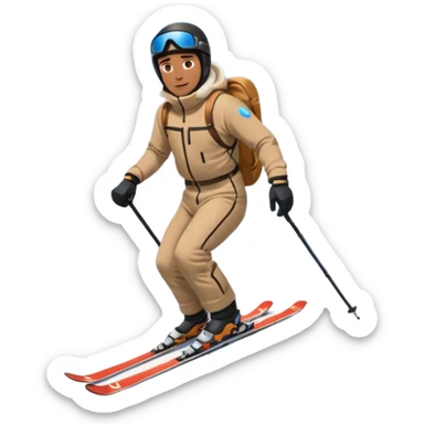 Man Skiing Background Matterhorn sticker