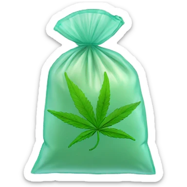 weed in a baggie sticker