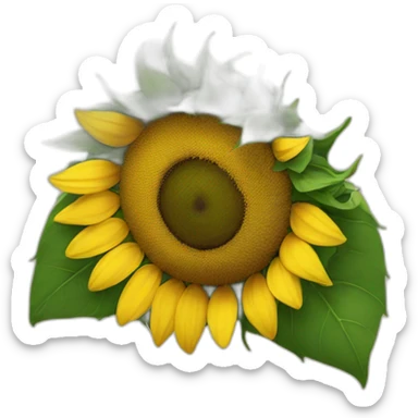 Sunflower with facial features  sticker