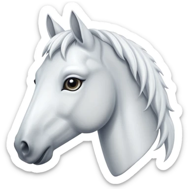 white horse face  sticker