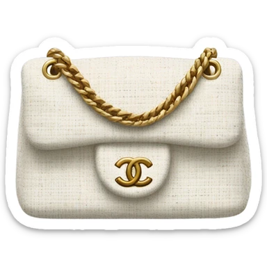Tweed white chanel bag  sticker