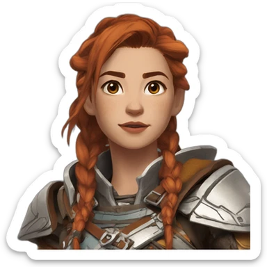 ALOY AVEC L'ARMURE ANTIQUE HORIZON ZERO DOWN sticker