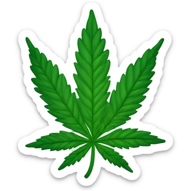 Marijuana leaf sticker