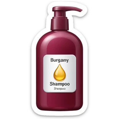 burgundy shampoo sticker