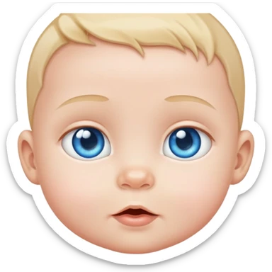 adorable baby infant with striking bright blue eyes sticker