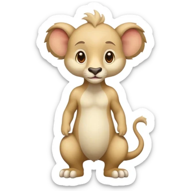 Handsome, gorgeous, beautiful, cute, adorable edgy, animal-creature, full body sticker