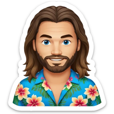 Blue eyes Jason mamoa longer hair smiling sticker
