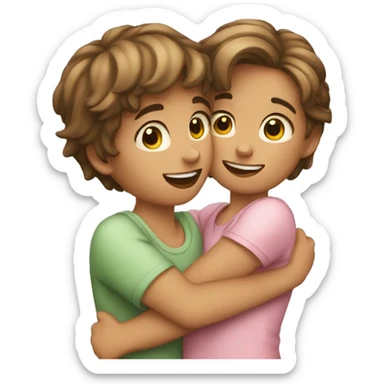 boy and girl cuddling whatsapp sticker