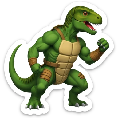 Ninja turtle T rex  sticker