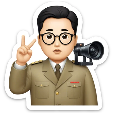 Dear leader Kim Jung Il directs you in his movie sticker