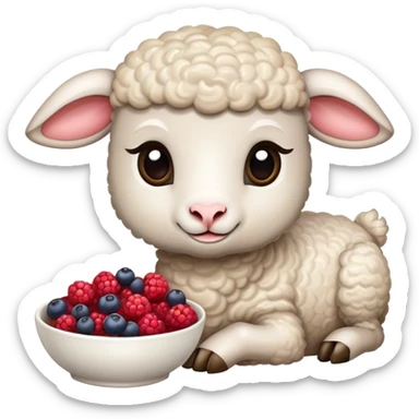 Lamb with oatmeal and berries sticker