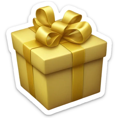 Yellow Christmas present sticker