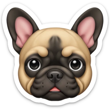 Frenchie black dog sticker