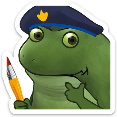 Painting art sticker