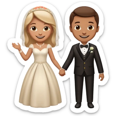 a man and woman its their marriage  sticker