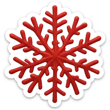 Red Snowflake  sticker