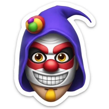 ninja clown sticker