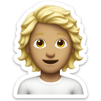 Surfer boy with blonde hair sticker