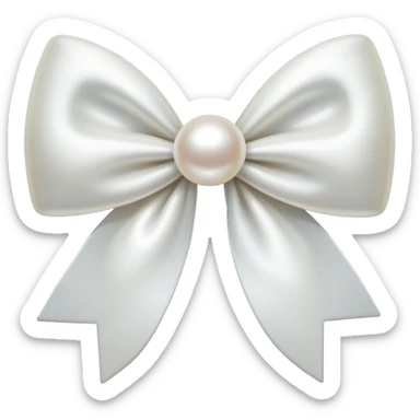 pearl bow sticker
