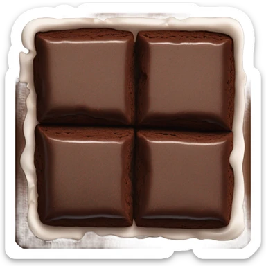 Chocolate brownie sticker