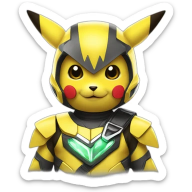 pikachu as power ranger sticker