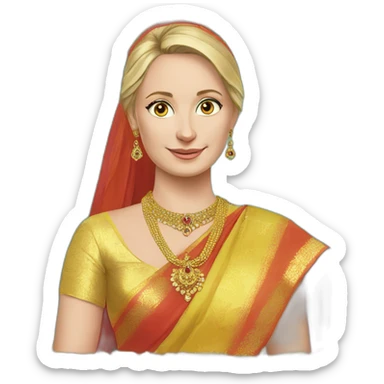 Putin wear saree sticker