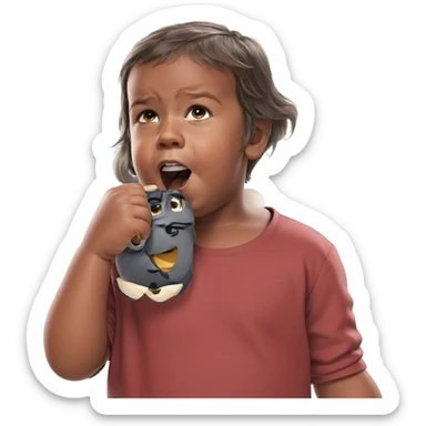 dark skin boy portrait sticker