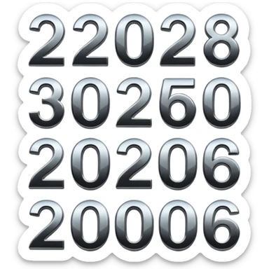 Números 2026 sticker