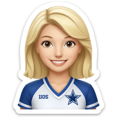 dallas cowboys cheerleader sticker
