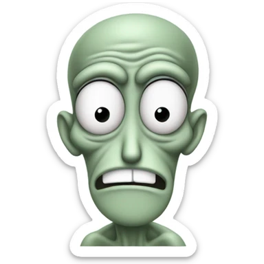 Squidward saying what the sigma  sticker