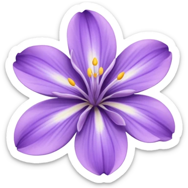 super realistic lavender hawaiian flower sticker