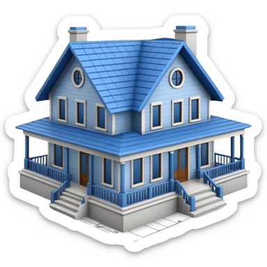 architect blueprints of a house  sticker