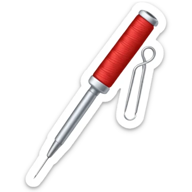 Sewing Needle with a thread  sticker