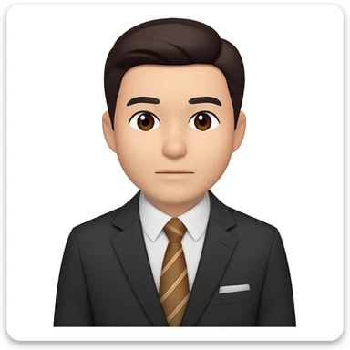 Change the facial expression to normal, keeping the same style as the reference image. sticker