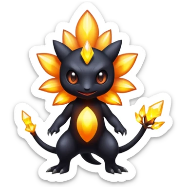 Elemental Dark-type-Electric-type natural Pokémon-Fakémon-creature sticker