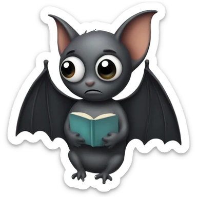 bat with a book sticker