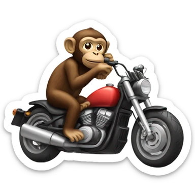 Monkey on Motorcycle sticker