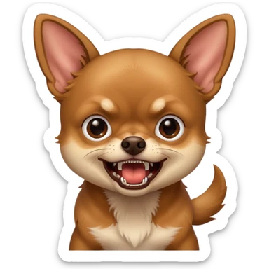 Chihuahua dog growling  sticker