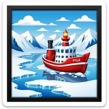 north pole   sticker
