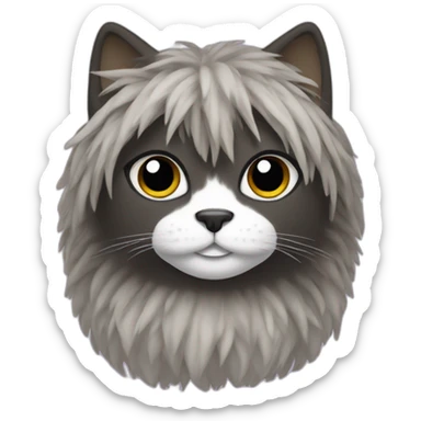 cat black face rag doll sticker