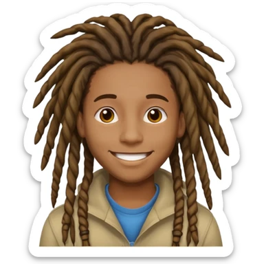 young black dreads sticker