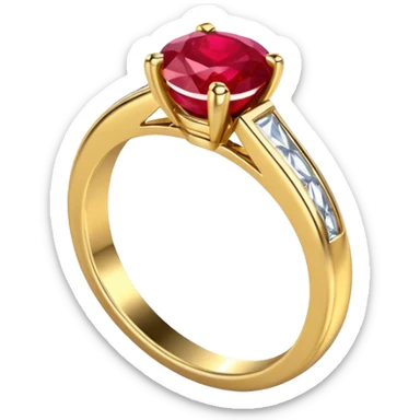 glitter rubi diamond married ring sticker